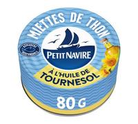 Petit Navire miettes de thon à l'huile de tournesol 80g