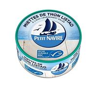 Petit Navire Miettes de Thon Listao à l’Eau Légèrement Salée 160g (lot de 5)