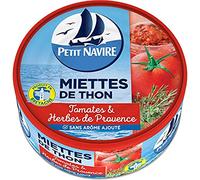 Petit Navire Miettes de Thon, Tomates et Herbes de Provence, 160g