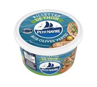 PETIT NAVIRE Rillettes de Thon aux Olives Vertes - Format Pratique 125g - Recette Riche en Protéines et Oméga 3 - Sans Arôme Ajouté - Lot de 4