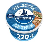 PETIT NAVIRE Rillettes de Thon - Boîte de 220 g - Prêt à tartiner - Conserves de poisson - Format pratique pour apéritifs et recettes - Lot de 3