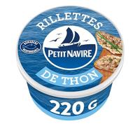 PETIT NAVIRE - Rillettes de Thon, Démarche Responsable, Maxi Format 220g - Lot De 4