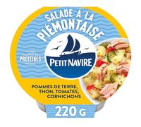 Petit Navire Salade de Thon à la Piémontaise - Un moment gourmand au déjeuner - 220g - Lot de 4