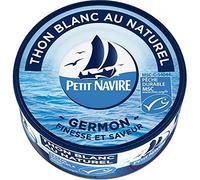 PETIT NAVIRE - Thon Blanc Naturel Msc 1/5 112G - Lot De 3 - Livraison Gratuite
