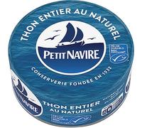 PETIT NAVIRE - Thon Entier Albacore Naturel MSC, Savoureux et Riche en Oméga-3, Boîte 112g - Lot de 4