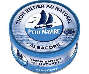 PETIT NAVIRE Thon Naturel issu d'une pêche raisonnée - 185g de saveurs marines raffinées, conservées avec soin - Lot De 3 - Vendu Par Lot