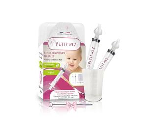 PETIT NEZ Kit de Seringues nasales Mouche bébé Seringue nasale 2pcs 10 ml + récipient 50ml + Brosse Offerte | Irrigateur nasal pour bébés et enfants | Sérum physiologique | Hygiène du nez