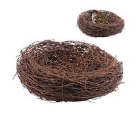 Petit nid d'oiseau artificiel - rotin, 5,91 x 5,91 x 1,97 pouces. Nids d'oiseaux, absorption de l'humidité, chaleur | Simulation esthétique naturelle, paradis décoratif pour Pâques, décoration de la