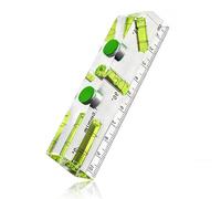 Petit Niveau a Bulle Aimanté Transparent avec 3 Bulles 0°/45°/90° | Mini Niveau de Poche Haute Précision pour Lecture Horizontale et Verticale (102x25x15mm)