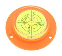 Petit Niveau à Bulle Circulaire Base, Orange, pour Rv | Outil de Nivellement Précis, Plastique Léger, Trou de 3mm, Usage Extérieur et Installations DIY