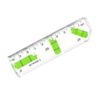 Petit Niveau a Bulle de Poche Transparent avec 3 Bulles (0°, 45°, 90°) | Mini Niveau Haute Précision pour Lecture Horizontale et Verticale (102x25x15mm)