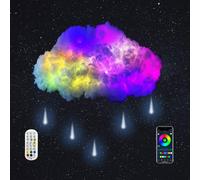 Petit nuage de pluie - Kit de synchronisation de la musique - Lumière multicolore de rechange - Télécommande sans fil - Sans bricolage - Décoration pour adultes et enfants - Intérieur - Chambre à