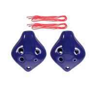 Petit Ocarina en Céramique 6 Trous, Tonalité C, Lot de 2