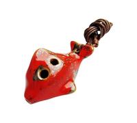 Petit ocarina en céramique avec 6 trous pour les doigts - Instrument professionnel pour voyage - En céramique craquelée