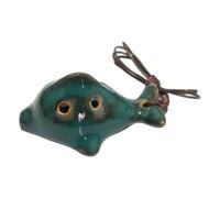 Petit ocarina en céramique avec 6 trous pour les doigts - Instrument sonore professionnel en Do pour voyages - Fabriqué à la main en céramique