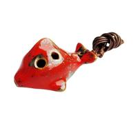 Petit ocarina en céramique avec 6 trous pour les doigts - Instrument sonore professionnel en Do pour voyages - Fabriqué à la main en céramique