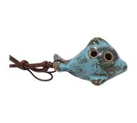 Petit ocarina en céramique avec 6 trous pour les doigts - Instrument sonore professionnel en Do pour voyages - Fabriqué à la main en céramique