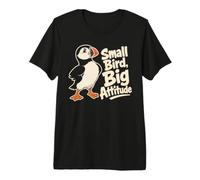 Petit Oiseau Big Attitude Macareux Amoureux d'oiseaux de mer T-Shirt Haut de Gamme