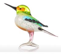 Petit oiseau déco coloré - ornement artistique en verre, soufflé à la main, coloré, idéal comme cadeau et pour la décoration de la maison