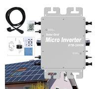 Petit Onduleur Solaire Mppt, Raccordé Au RéSeau, De 2000 W, 2400 W, 2800 W, De 22 à 60 V CC à 120/230 V Ca 2400W-Grey