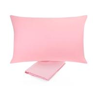 Petit Oreiller Enfant 3 Ans Coussin Bebe avec Taie d'oreiller Rose Coton - 33 x 45 cm Un Oreiller avec taie d'oreiller - Bedding Maternelle Voyage