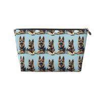 Petit organisateur de trousse de toilette de voyage pour maquillage - Pasteur allemand 1 imprimé en cuir pour femmes et hommes - Sacs de rangement pour sac à main avec fermeture éclair