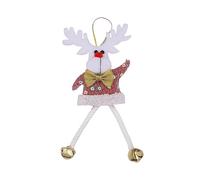 Petit ornement à suspendre en tissu à suspendre Cerf, ours, vieil homme, bonhomme de neige (C, 10 x 8 cm)