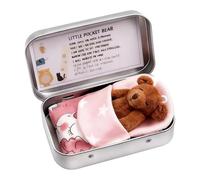 Petit Ourson Porte-Boche Miniature dans une Boîte en Aluminium, Câlin Douillet en Peluche, Jouet Doux en Forme d'Ours, Cadeau Émotionnel et Généreux pour Enfants, Femmes, Amis, Anniversaire et Diplôme