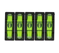 Petit outil de nivellement, ensemble de calibrateur d'équilibrage, niveleur vertical horizontal, tube à bulles de haute précision, mesure d'étagère de menuiserie, 4,9 x 1,4 cm, vert, 5 pièces