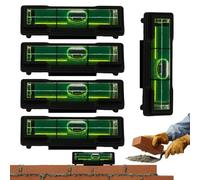 Petit outil de nivellement, niveleur vertical | Ensemble d'instruments de nivellement vertical 5X | Niveleur à bulles horizontal vertical pour le travail du bois et les étagères d'artisanat