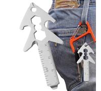 Petit Outil Multifonction d'Extérieur, Ouvre Bouteille Multifonction 8 en 1 Tournevis Portable, Équipement de Survie Portable pour Extérieur Accessible à la Main pour Hommes Femmes et Toute la Famille
