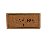 AUBRY GASPARD Petit paillasson en Coco 55 x 25 cm Coeur Bienvenue