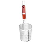 Petit Panier à friture en Fil de Fer - Passoire à Mailles Fines avec Manche en Bois pour la Cuisson, idéal pour Les Frites, Les raviolis, Les Nouilles, Les Chips et Le Service des Amuse-gueu