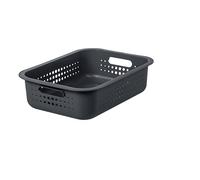 Petit Panier de Rangement Plastique Recyclé 100% - Organisez Votre Maison avec Style - Tout en Respectant la Planète - Recycled 10 - Taille Moyenne - Gris Taupe - SmartStore