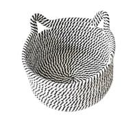 Petit panier de rangement rond - Coton tissé empilable, corde avec conception d'oreilles chats coupées mignonnes | Nursery Hamper For Organizing Couvertures Toys serviettes Vêtements Baby Cadeaux, Sol