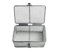 Petit Panier De Stérilisation En Acier Inoxydable, Plateau Médico-chirurgical Avec Couvercle, Maille 2mm, Poli Électrolytiquement, Pour Laboratoires, Hôpitaux, Chirurgie(8x8x5cm)