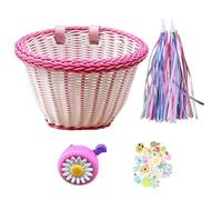 Petit panier de vélo en forme de D, accessoires panier de vélo pour , petits paniers de tricycle pour tout-petits, kit d'accessoires de vélo décoratifs