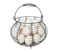 Petit panier pour œufs Support tissé vintage pour le rangement | Porte-œufs de poule avec poignée adapté à la cuisine, au pique-nique, à la ferme, à la récolte, à Pâques, à Noël