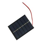 Petit panneau solaire 3 V 0,6 W avec fil de cellules solaires polycristallines pour lampe portable avec fil