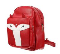 Petit Paquet à Dos Rouge en Pu pour École et Cours, Léger et Pratique | Finition Imperméable, Se Suspend Facilement, Usage Casual, Format Élève