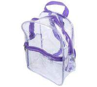 Petit Paquet à Dos Transparent PVC pour Sorties, Réglable, Pourpre | Bandoulière Pratique, Accès Facile aux Objets, Style Simple et Mode, pour Marcher et Sortir