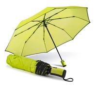 Petit Parapluie Femme Pliant Ouverture Fermeture Automatique - Parapluie Fille Résistant au Vent avec Poignée Extra Plate - Ombrelle Pliable Léger - Diamètre 95 cm (Jaune Fluo)