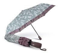Petit Parapluie Femme Pliant Ouverture Fermeture Automatique - Parapluie Fille Résistant au Vent avec Poignée Extra Plate - Ombrelle Pliable Léger - Diamètre 95 cm (Floral avec Bordure Violette)