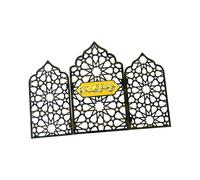 Petit paravent pliable en acrylique avec sculpture complexe pour fête musulmane décoration de bureau du Moyen-Orient