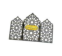 Petit paravent pliable en acrylique avec sculpture complexe pour fête musulmane décoration de bureau du Moyen-Orient