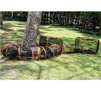Petit Parc pour Animaux d'extérieur Enclos for Chat d'extérieur 6 en 1 Tente Pliable for Chat avec Tunnel for Chat Design DIY Cage de Parc for Chat Polyvalente et escamotable Parfait for Les Chats et