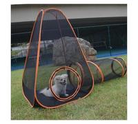 Petit parc pour animaux d'extérieur Enclos for chats Tente escamotable for animaux de compagnie Tunnel for chat et chien d'extérieur Parc for chat portable avec tunnel Tente de jeu en maille for chats