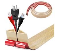 Petit passe-câbles flexible, autocollant, 1 m x 5 cm, facile à couper, montage pour tous les câbles d'alimentation, maison, bureau, entrepôt (grain d'érable)