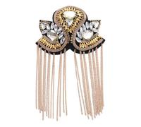 Petit patch amovible en métal sur l'épaule pour épaule, brassard de théâtre (doré)