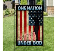Petit Pavillon Drapeau de jardin patriotique « Une nation sous Dieu »
